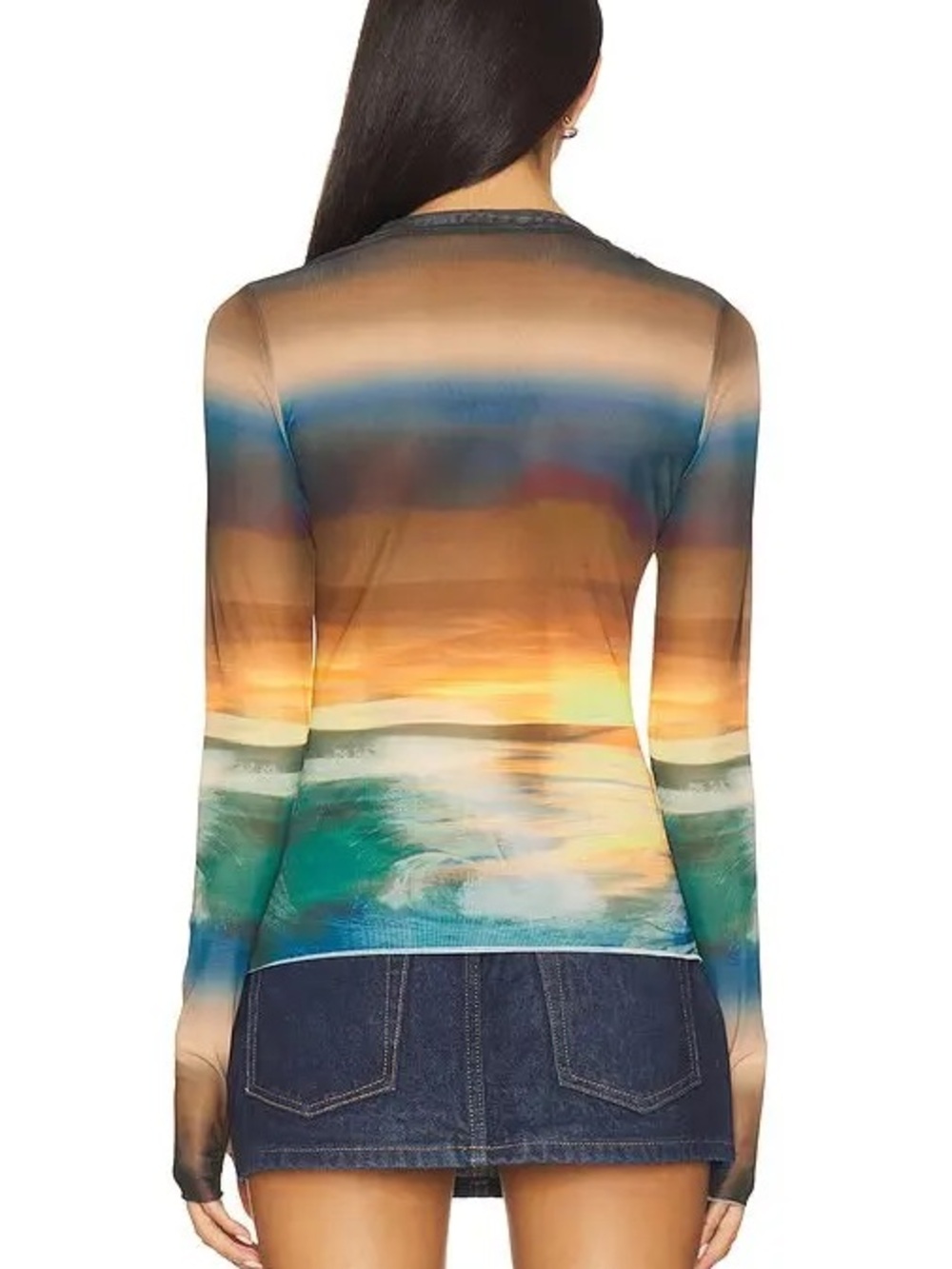 AFRM Kaylee Top in Ocean Ombre - Picture 3 of 4